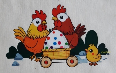 Bavlněný panel o rozměrech 17 x 11 cm VEL. 26