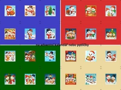 Sada panelů na výrobu adventního kalendáře 24