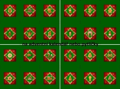 Sada panelů na výrobu adventního kalendáře 2