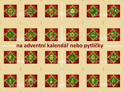 Sada panelů na výrobu adventního kalendáře 1